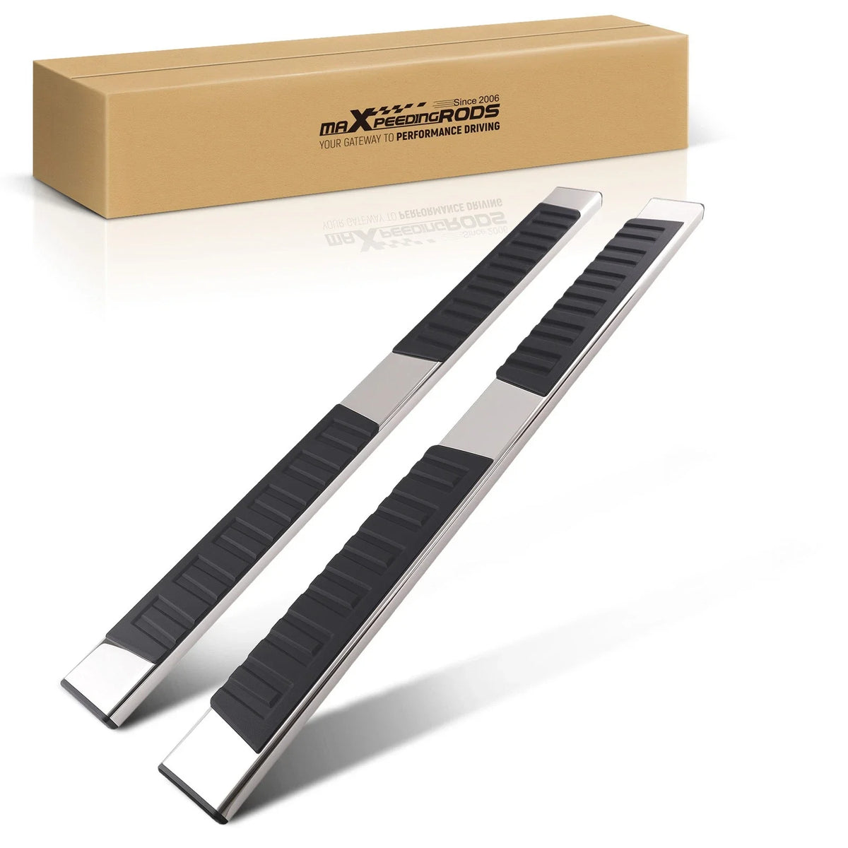 Black Running Board Steps for Chevy Silverado 1500 (1999–2013) Non-Slip