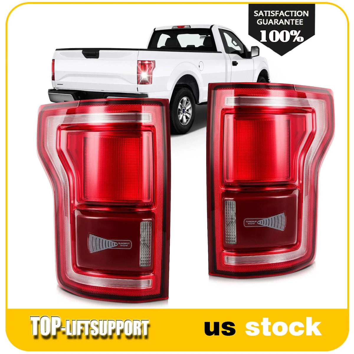Full LED Tail Lights Assembly for Ford F150 (2015–2017)