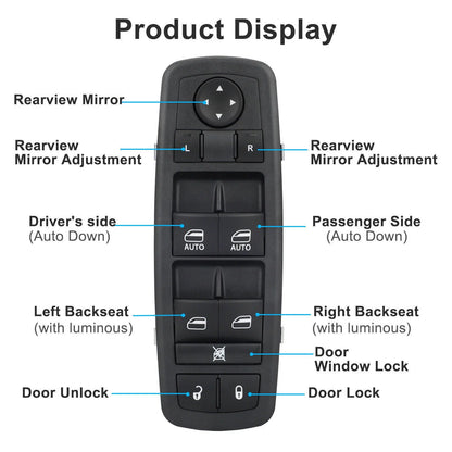 Power Window Switch LH for Dodge Ram 1500 (2009-2012)