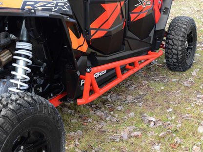 SuperATV Red Rock Slider Nerf Bars for Polaris RZR XP 4 1000 (2014–2023)