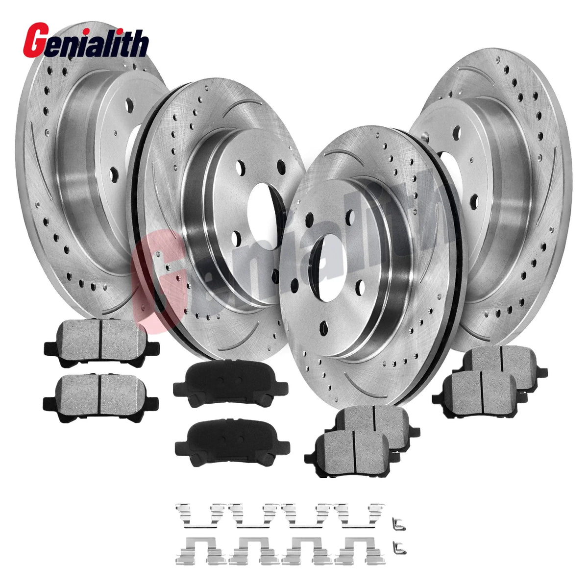Disc Rotors and Ceramic Brake Pads Set for 2000-2004 Toyota Avalon