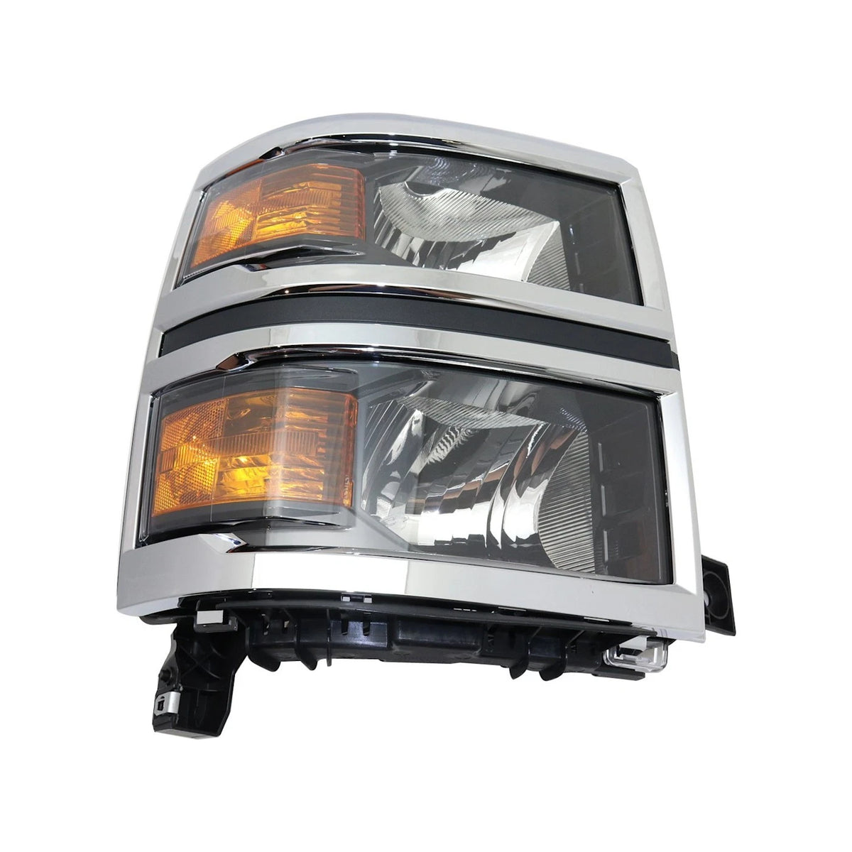 Headlight Set for Chevrolet Silverado 1500 (2014–2015) Halogen Chrome