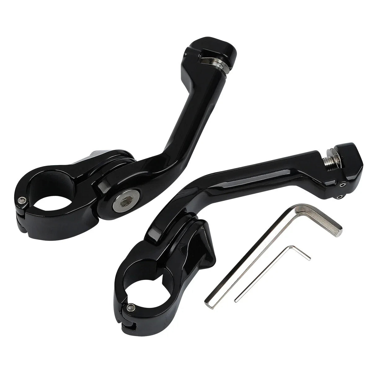 1 1/4" Long Angled Adjustable Highway Footpeg Mount for Harley