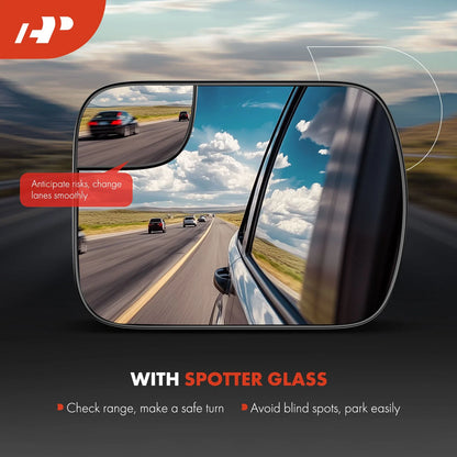 Mirror Glass with Spotter for Driver Side - Ford Escape 2017-2019