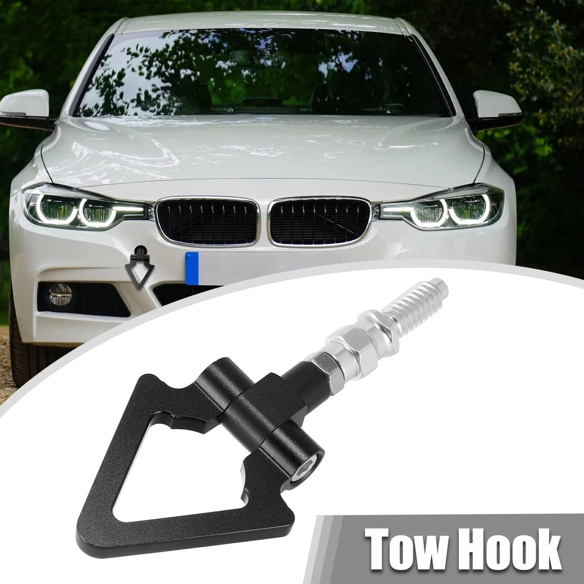 Tow Hook Triangle Ring for BMW 3 5 7 Series Z3 Z4 (Black)