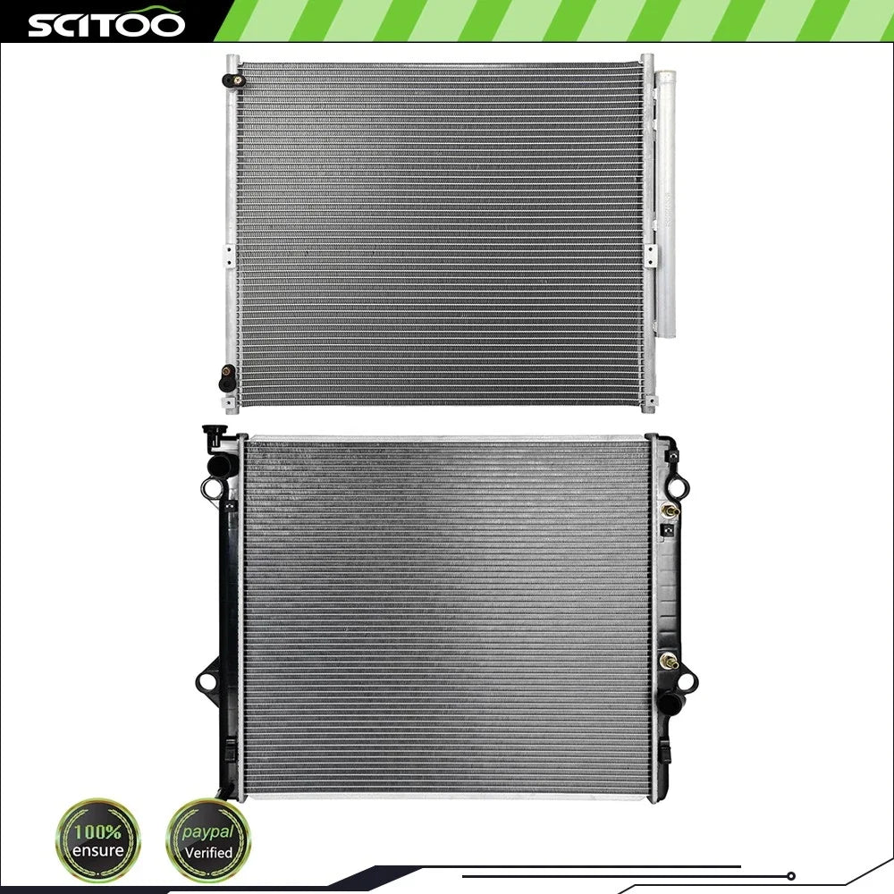 Radiator with A/C Condenser Kit for 2003-2009 Toyota 4Runner, Lexus GX470