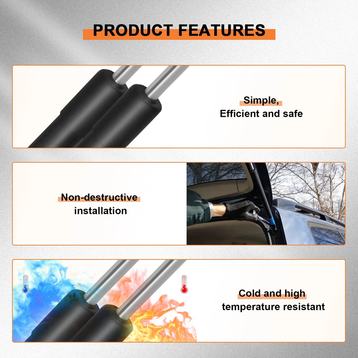 Lift Supports - 2X for Golf Jetta Passat by Volkswagen