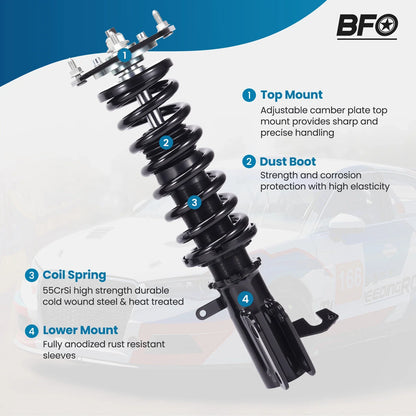 Suspension Coilover Shock Kit for Toyota Corolla E90/E100/E110 1987-2002