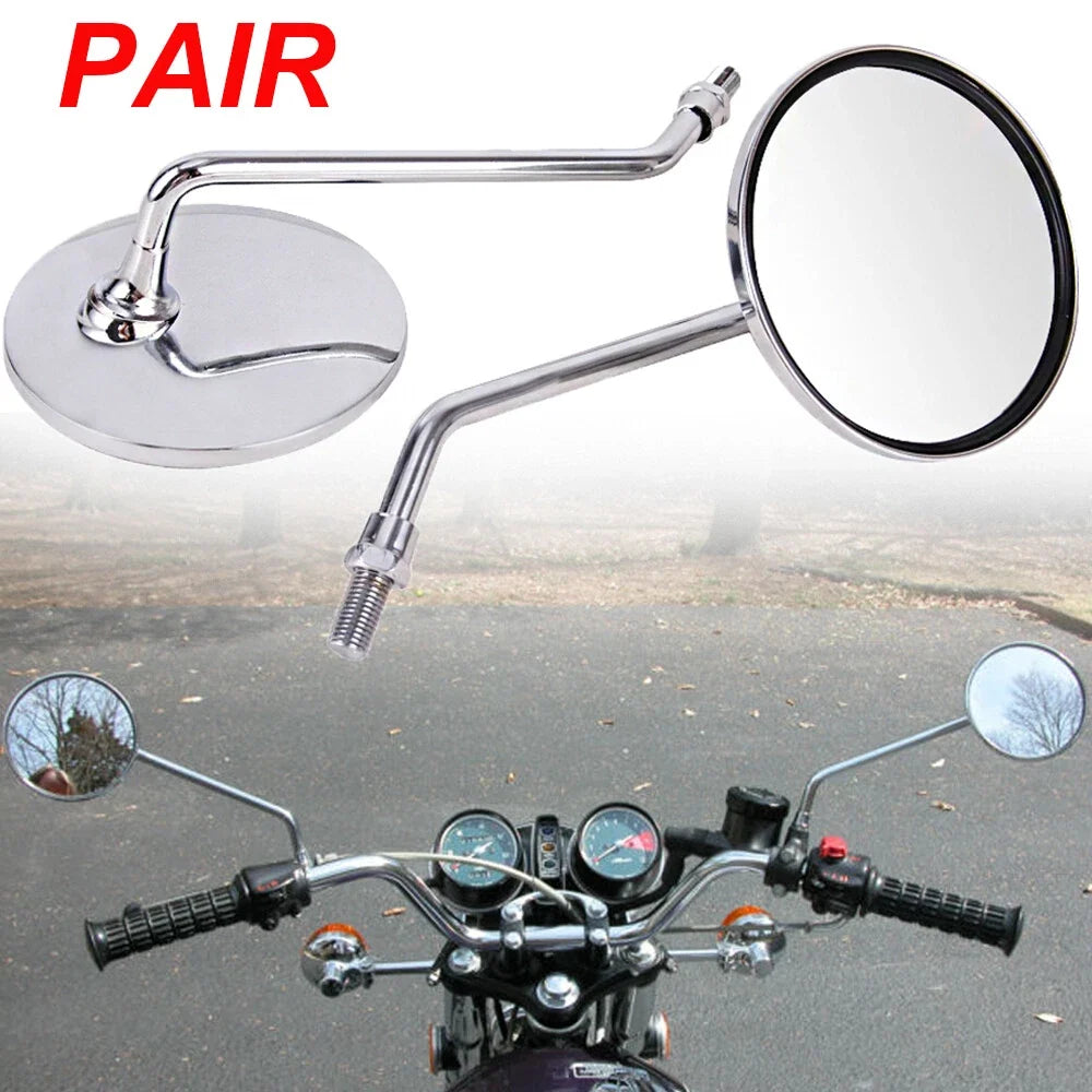 Chrome Rear View Mirrors for CB 350 450 500 550 600 650 750 900 Honda