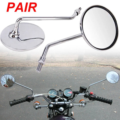 Chrome Rear View Mirrors for CB 350 450 500 550 600 650 750 900 Honda