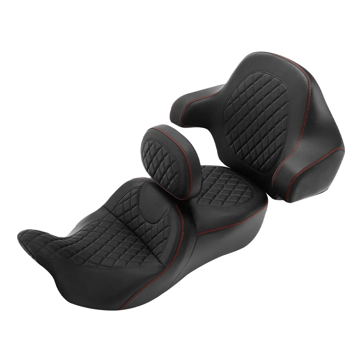 Rider Driver Passenger Seat & Backrests for Harley Touring Road Glide (14-23)