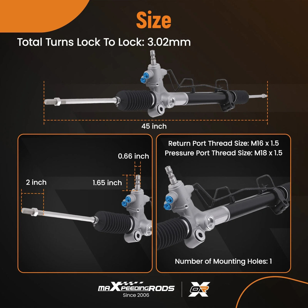 Steering Pinion & Rack for Toyota Camry, Lexus ES300 1992-1999