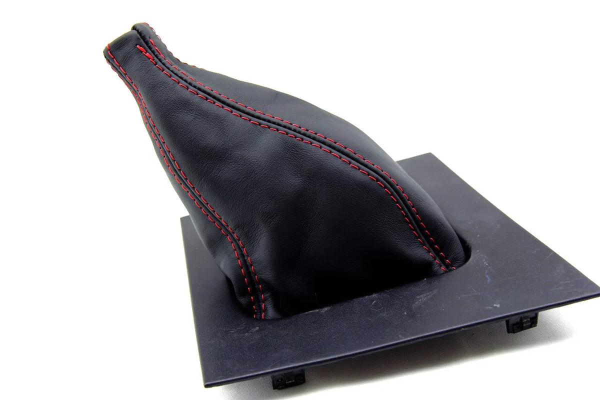 Shift Boot Cover for Ford Mustang (1987–1993) Red Stitch PVC Leather