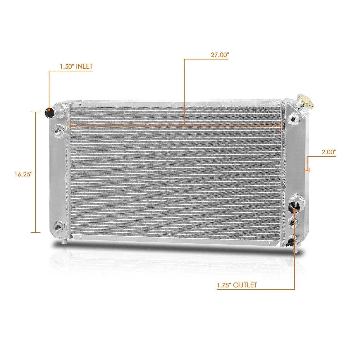 Racing Aluminum Radiator, 3-Row for 1996-2005 Chevrolet S10 Blazer/Jimmy