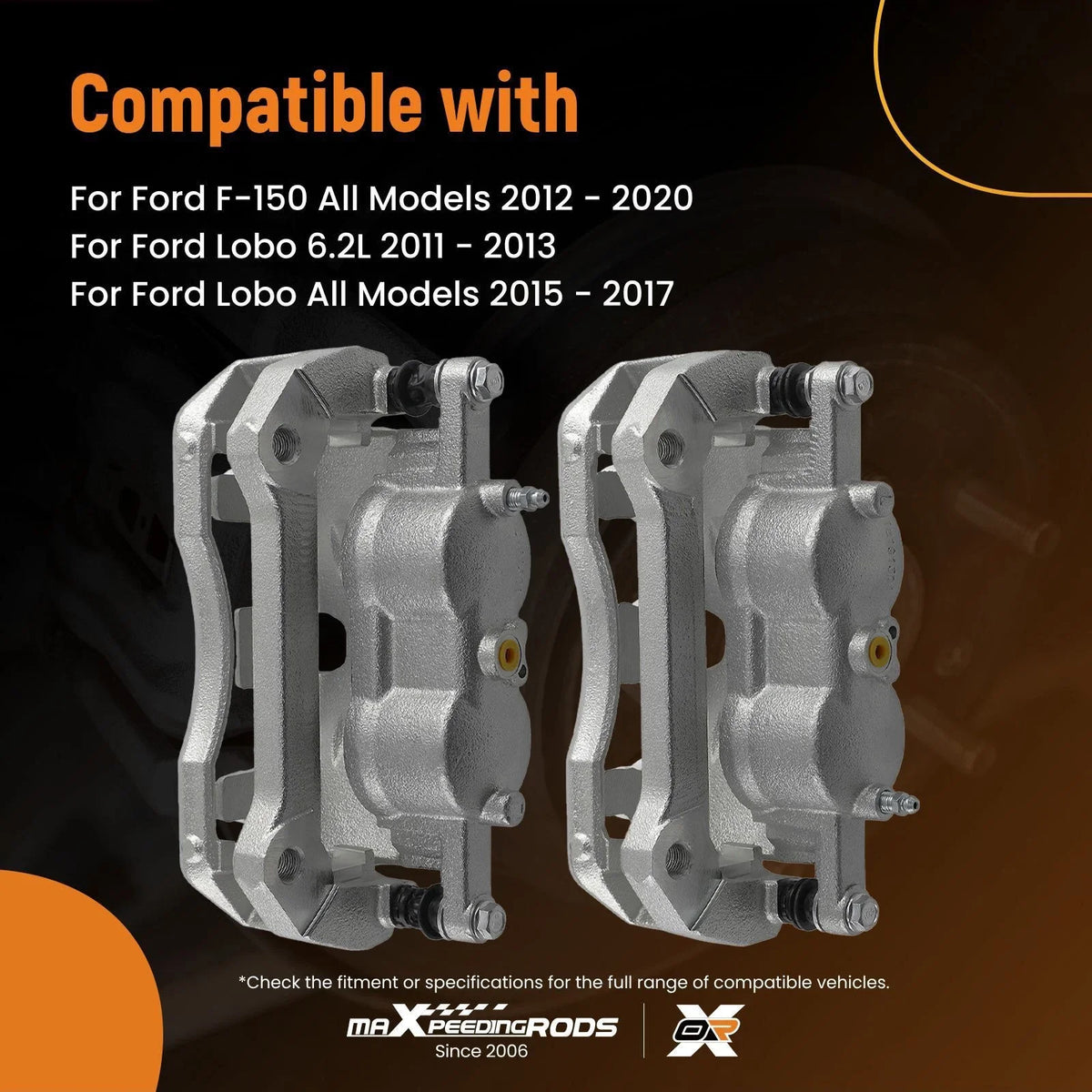 Front Brake Caliper Assembly Kit (2X) for F-150 2015-2016