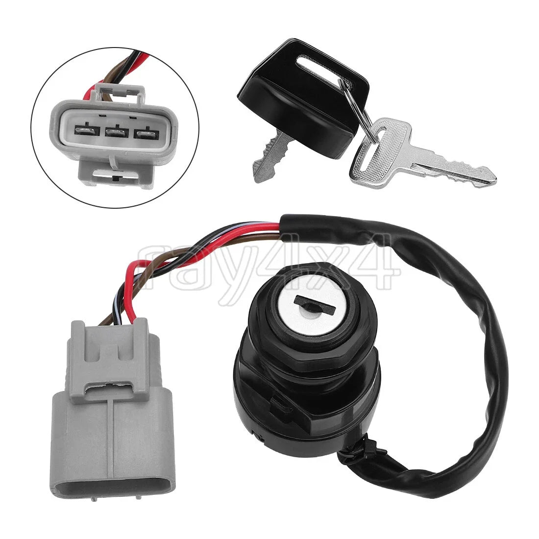 Ignition Key Switch for Yamaha Big Bear 400, Grizzly 700/550/400, Kodiak 700/450