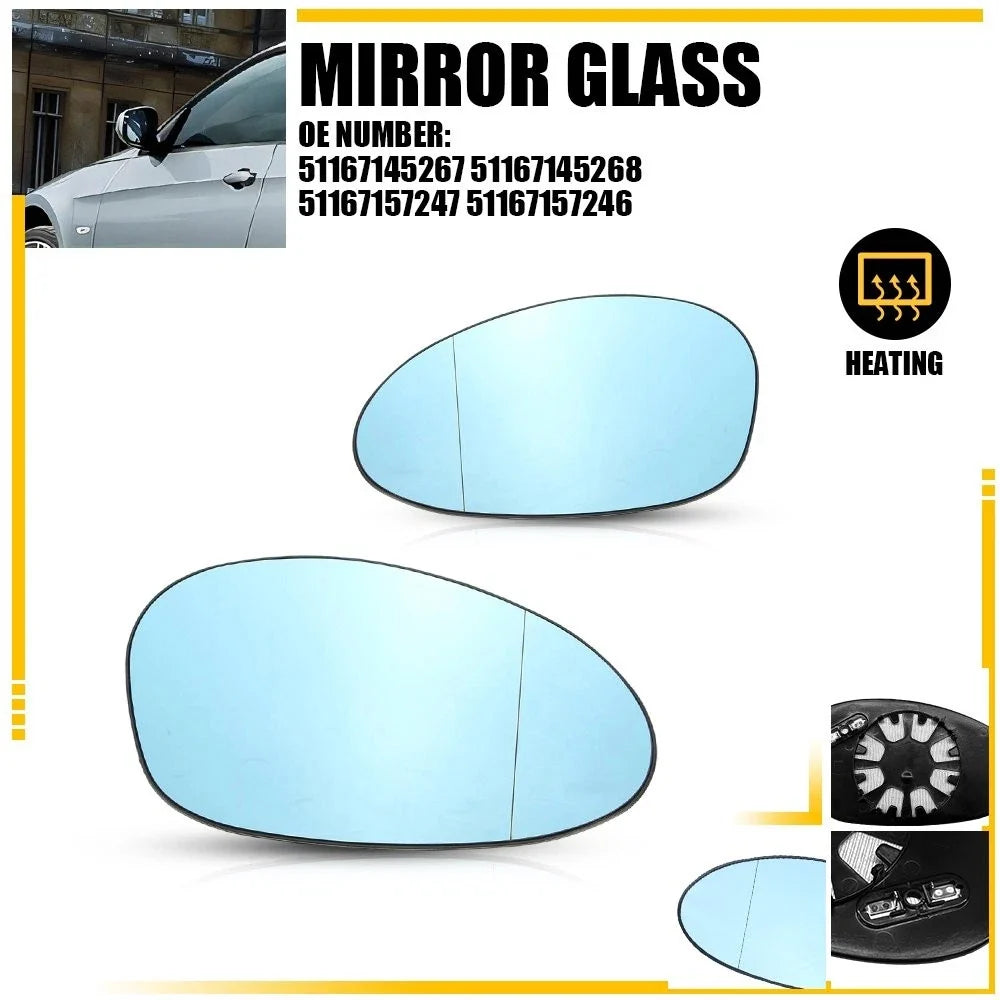 2X Heated Mirror Glass for BMW 1 Series E81 E82 E87 E88 (2006–2013)