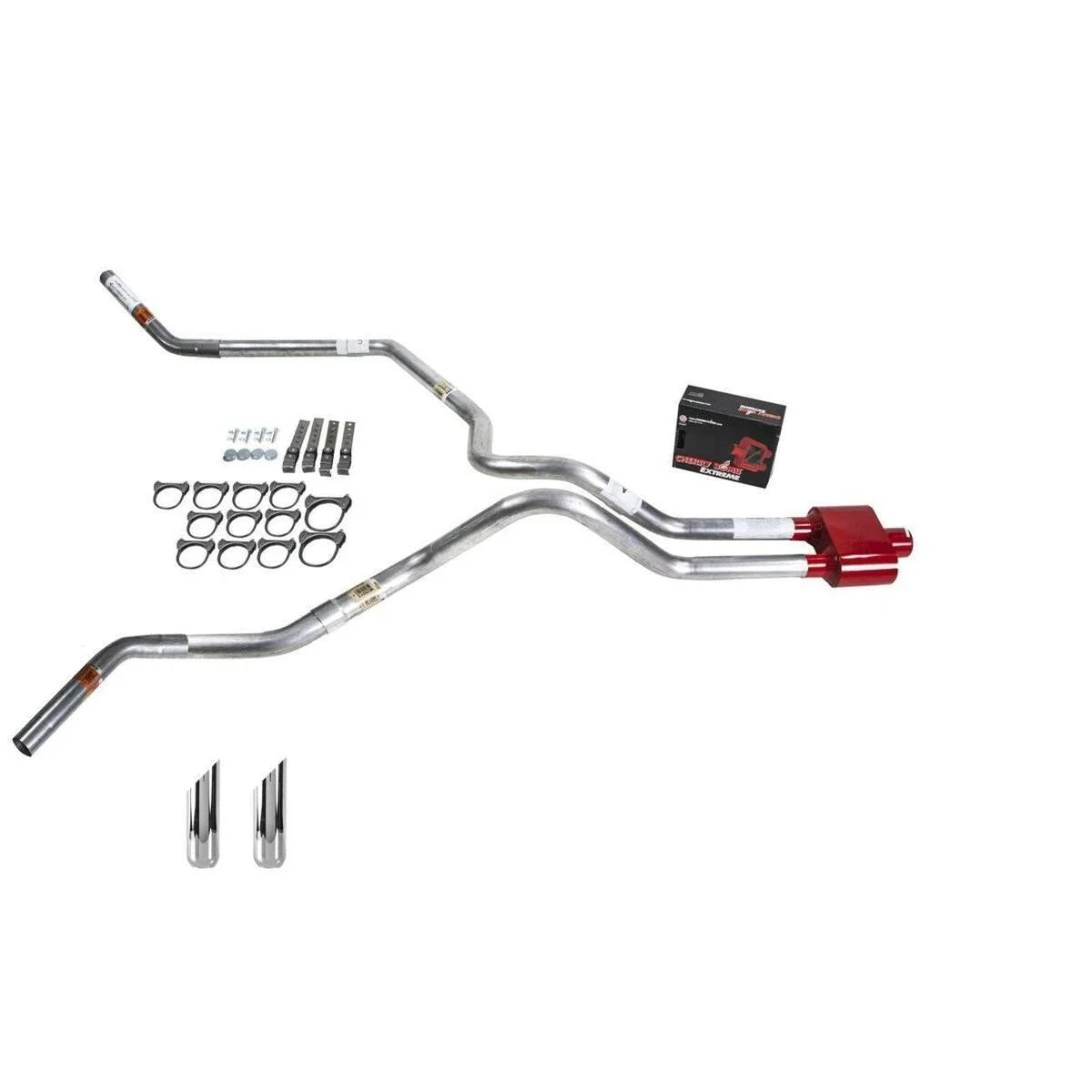 Dual Exhaust Pipe for Silverado 1999–2006 (2.5" MA, Cherry Bomb Extreme, SW Tip)