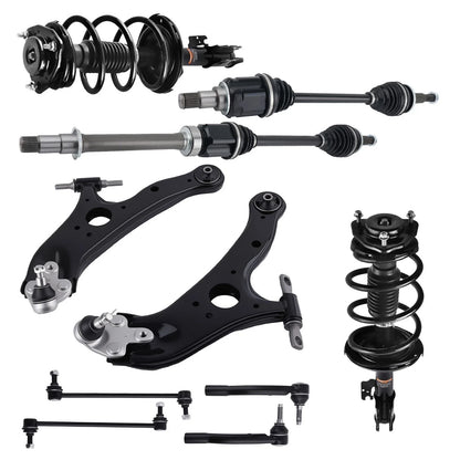 Front Struts w/Spring, Lower Control Arms, CV Axle for Sienna 2011-2014