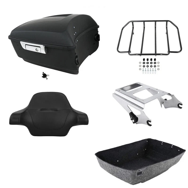 Trunk Pad Rack Mount - Matte Black for Harley Touring 2009-2013