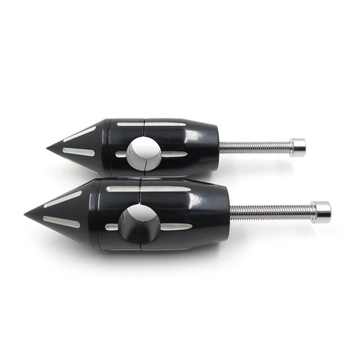 2 1/4" Handlebar Risers in Black Spike for Harley Sportster Dyna Softail
