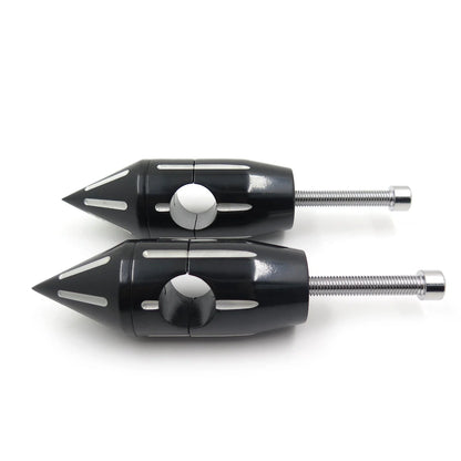 2 1/4" Handlebar Risers in Black Spike for Harley Sportster Dyna Softail
