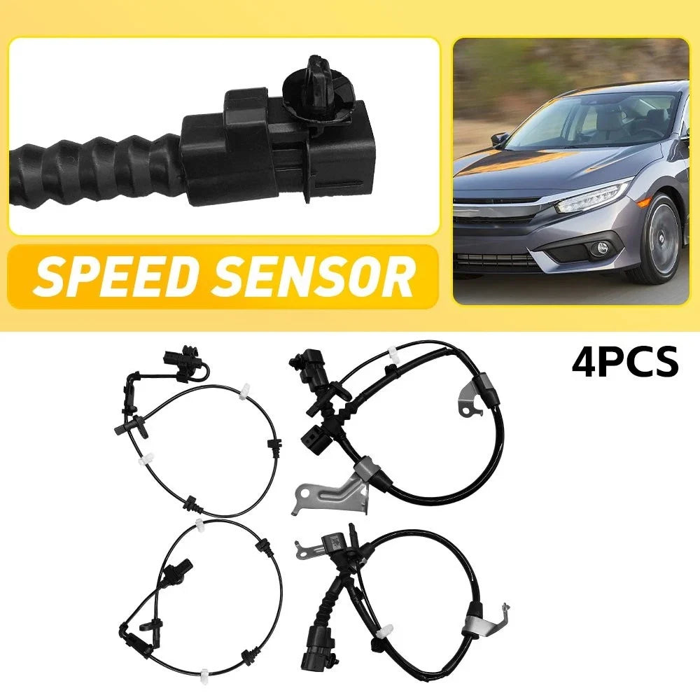 Set of 4 ABS Speed Sensors for Honda Civic (2016–2021)