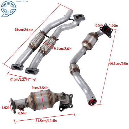 Front & Rear Catalytic Converter Set for Cadillac SRX 3.6L (2012–2016)