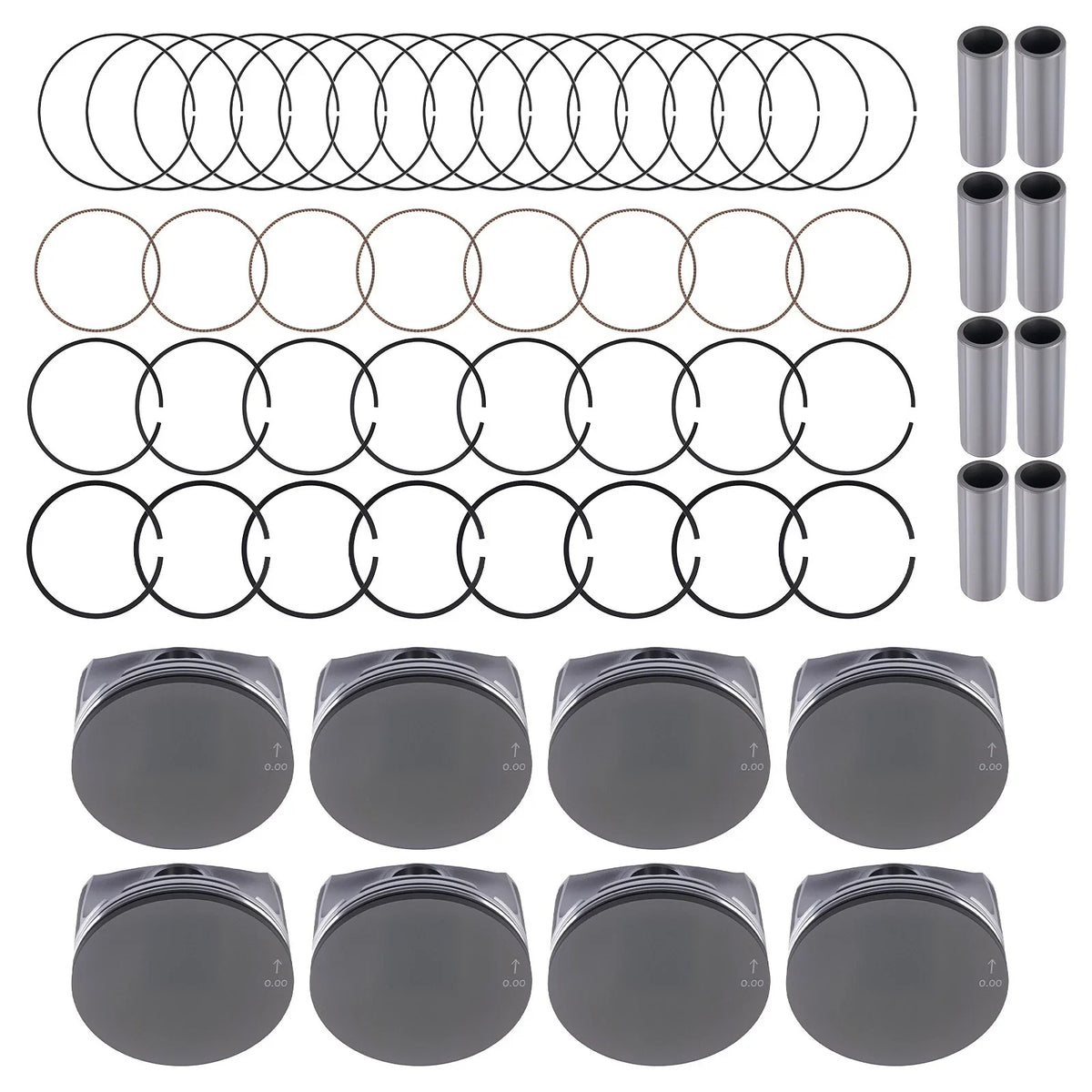 8pcs Piston Rings Kit for Jeep Grand Cherokee 5.7L V8 (2009–2016) 68046210AA