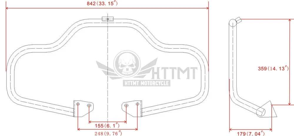Chrome Engine Guard for 2012-2017 Harley Dyna