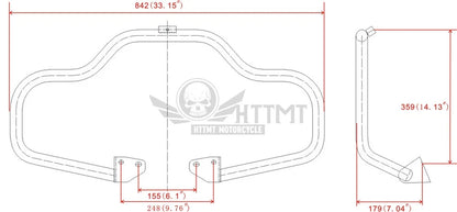 Chrome Engine Guard for 2012-2017 Harley Dyna