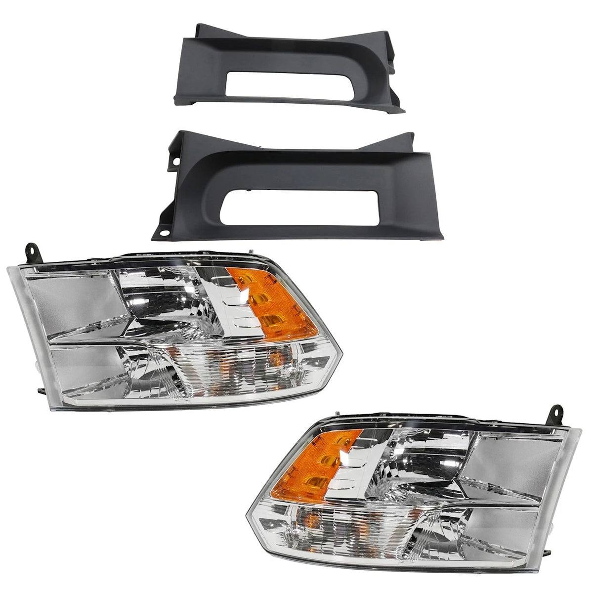 Halogen Headlight Kit for Ram 1500 (2013–2018) LH RH Assembly Reflector