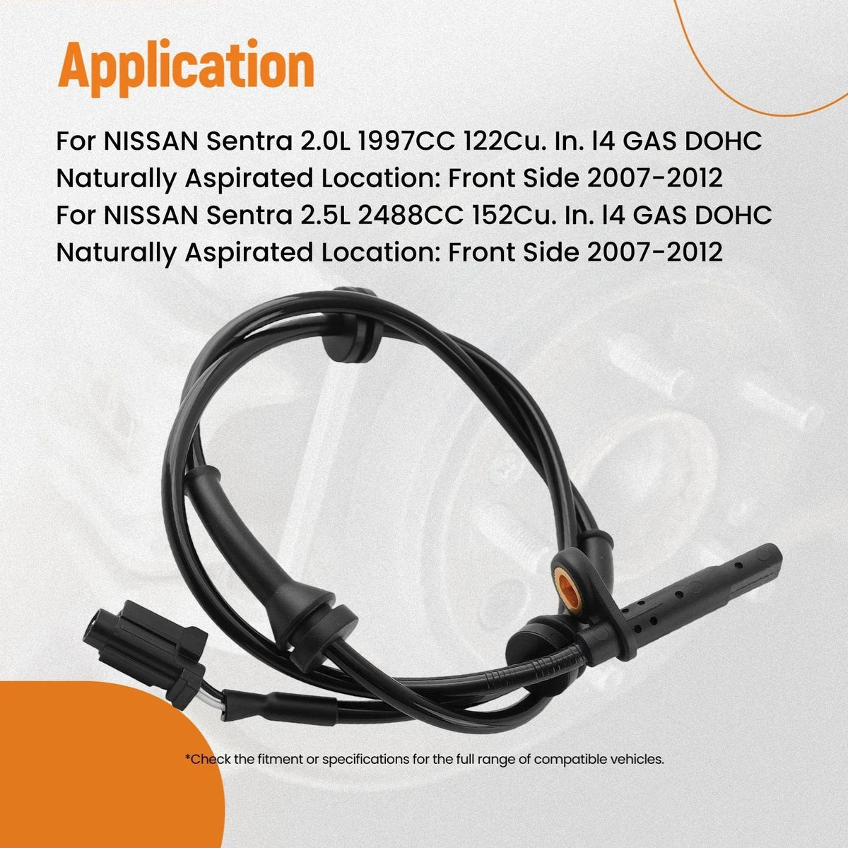 Front Left ABS Speed Sensor for 2.0L 2.5L Nissan Sentra (2007-2012)