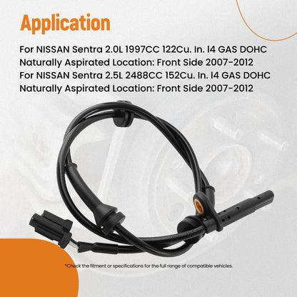 Front Left ABS Speed Sensor for 2.0L 2.5L Nissan Sentra (2007-2012)
