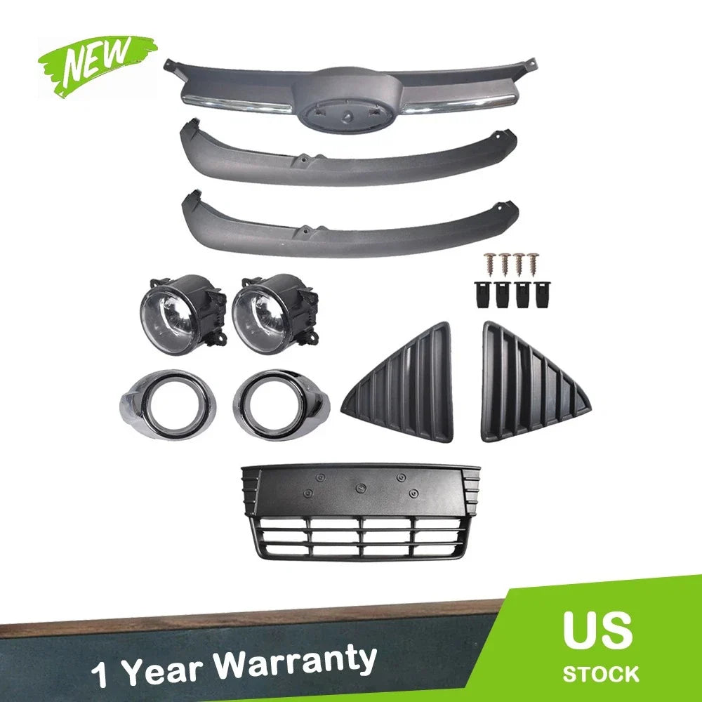 Replacement Fog Lights with Front Grille for Ford Focus 2012-2014