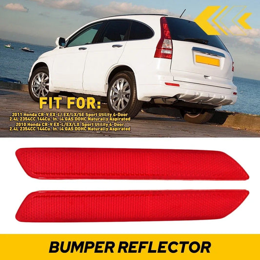 2X Rear Bumper Reflector Light for Honda CR-V (2010–2011)