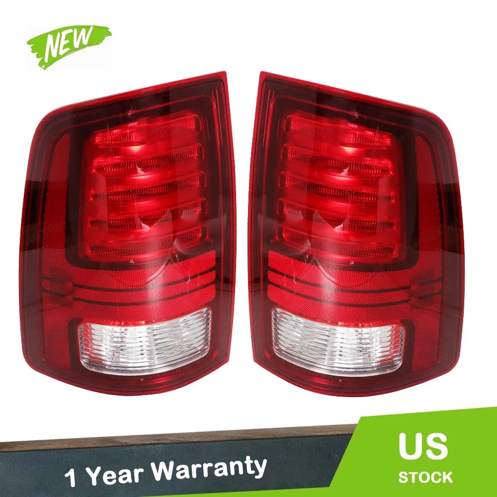 Set of 2 LED Tail Lights for Dodge Ram (2013–2018) Chrome