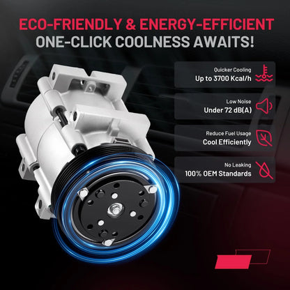 A/C Compressor with Clutch FS10 for 7.3L Ford E-350 1992-1994