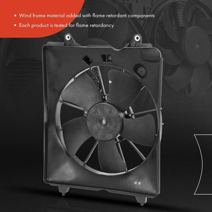 Cooling Fan Assembly and Shroud - 2X for Honda CR-V 2010-2011