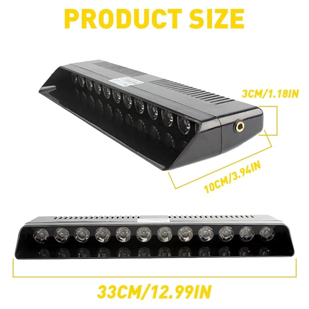 Emergency Strobe Light for Windshield (White/Amber)