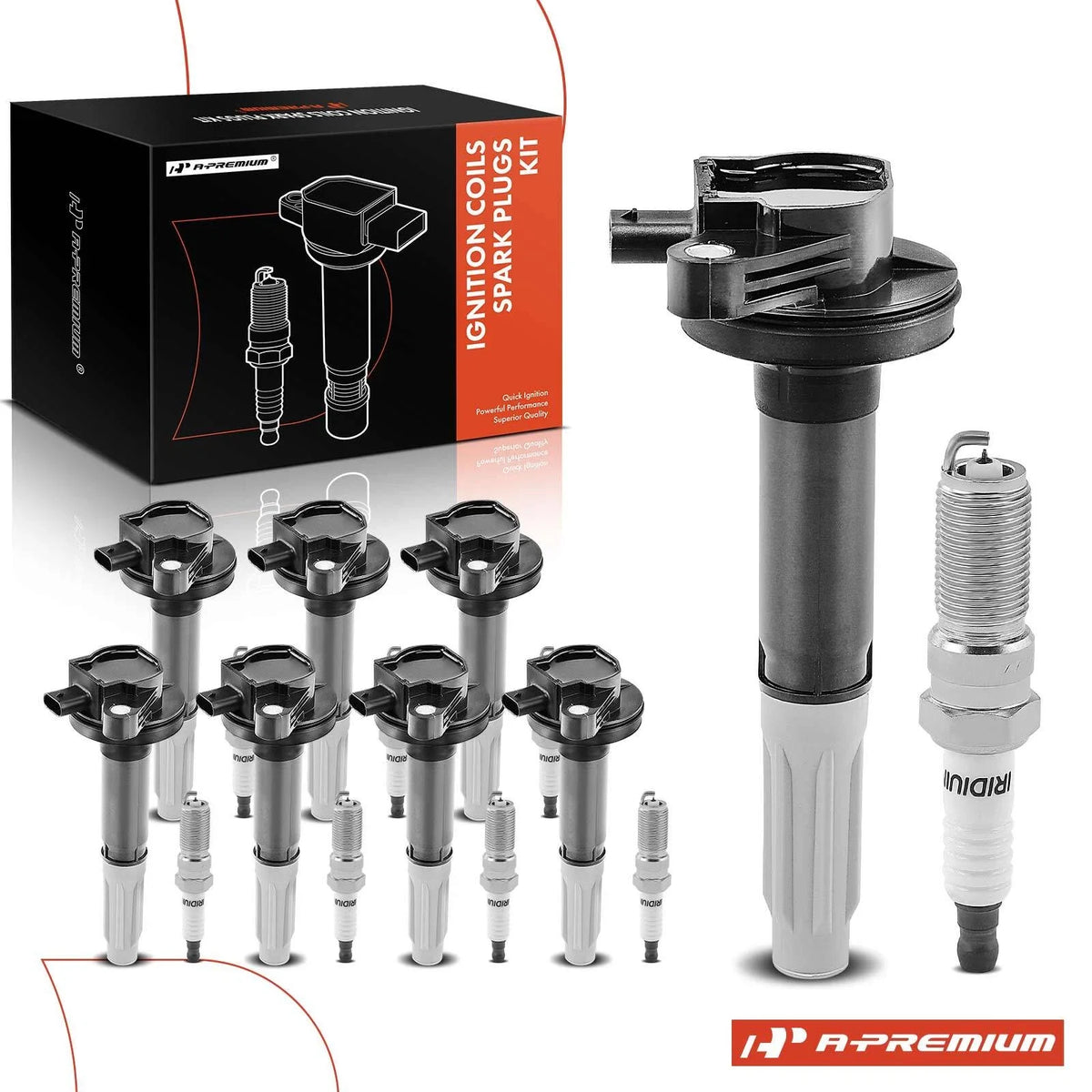 8x Ignition Coil & 8x Iridium Spark Plug for Ford F-150 Mustang (2016–2017)