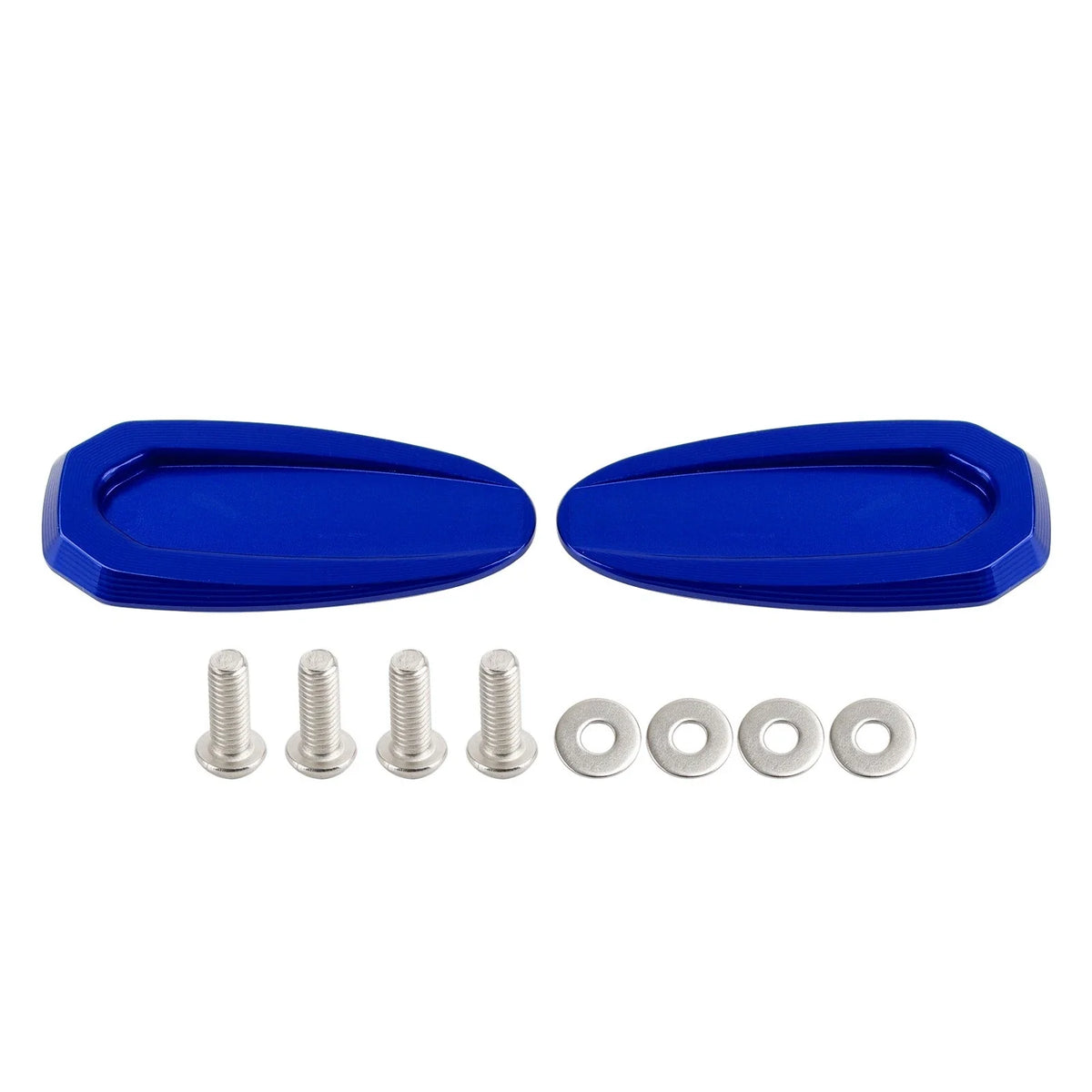 Blue Mirror Delete Plates for BMW S 1000 RR 2020-2023 - Blanking Blocks