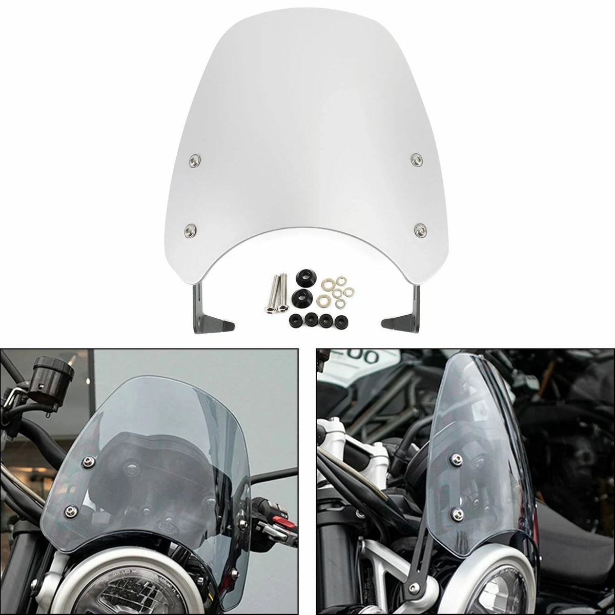 2019-2022 Scrambler 1200 Windshield in Silver T9