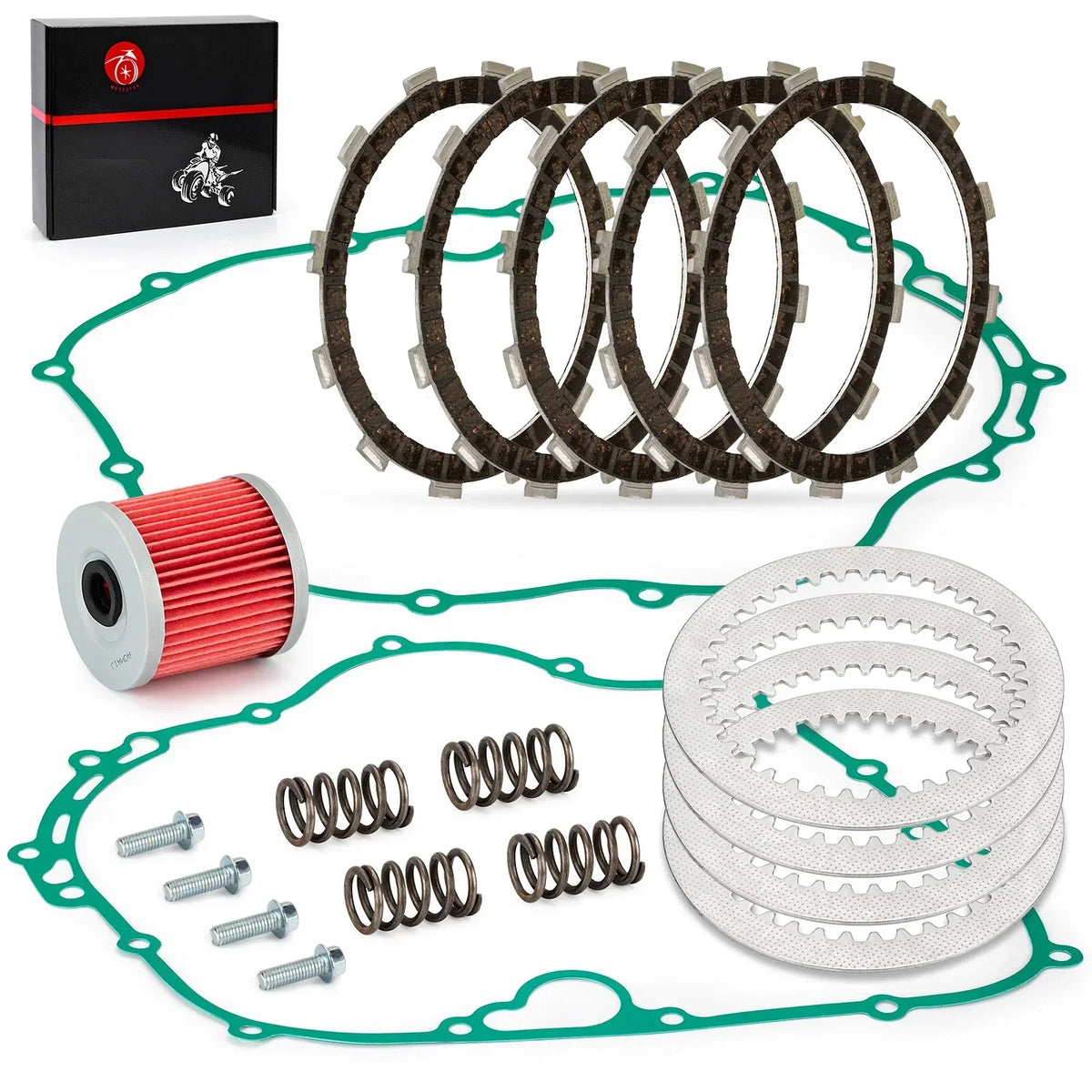 Clutch Plates with Gasket for Kawasaki Bayou 300 KLF300 A/B/C 1986-2005