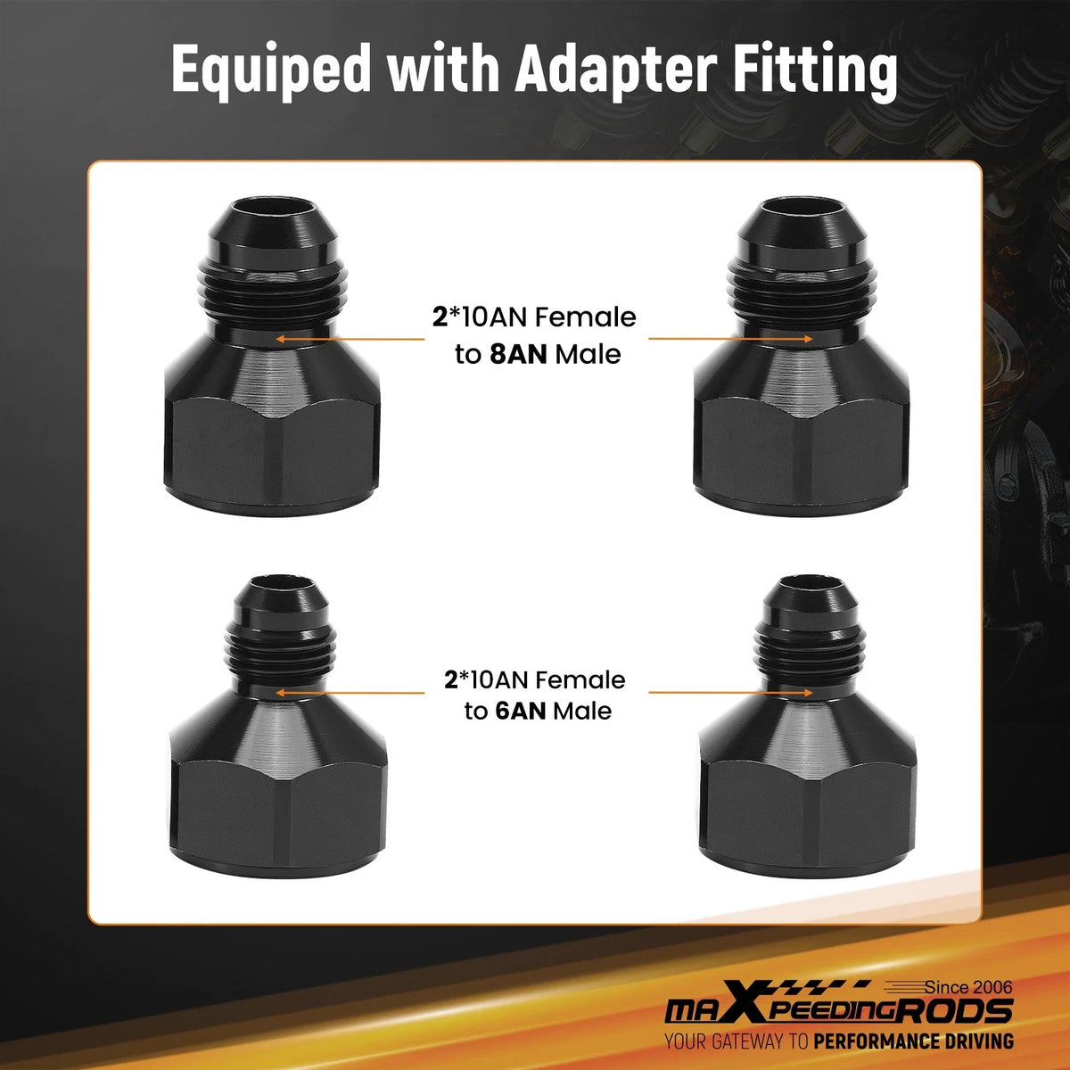 30 Row Oil Cooler Kit in Black for Universal Fit - AN10 & Adapters