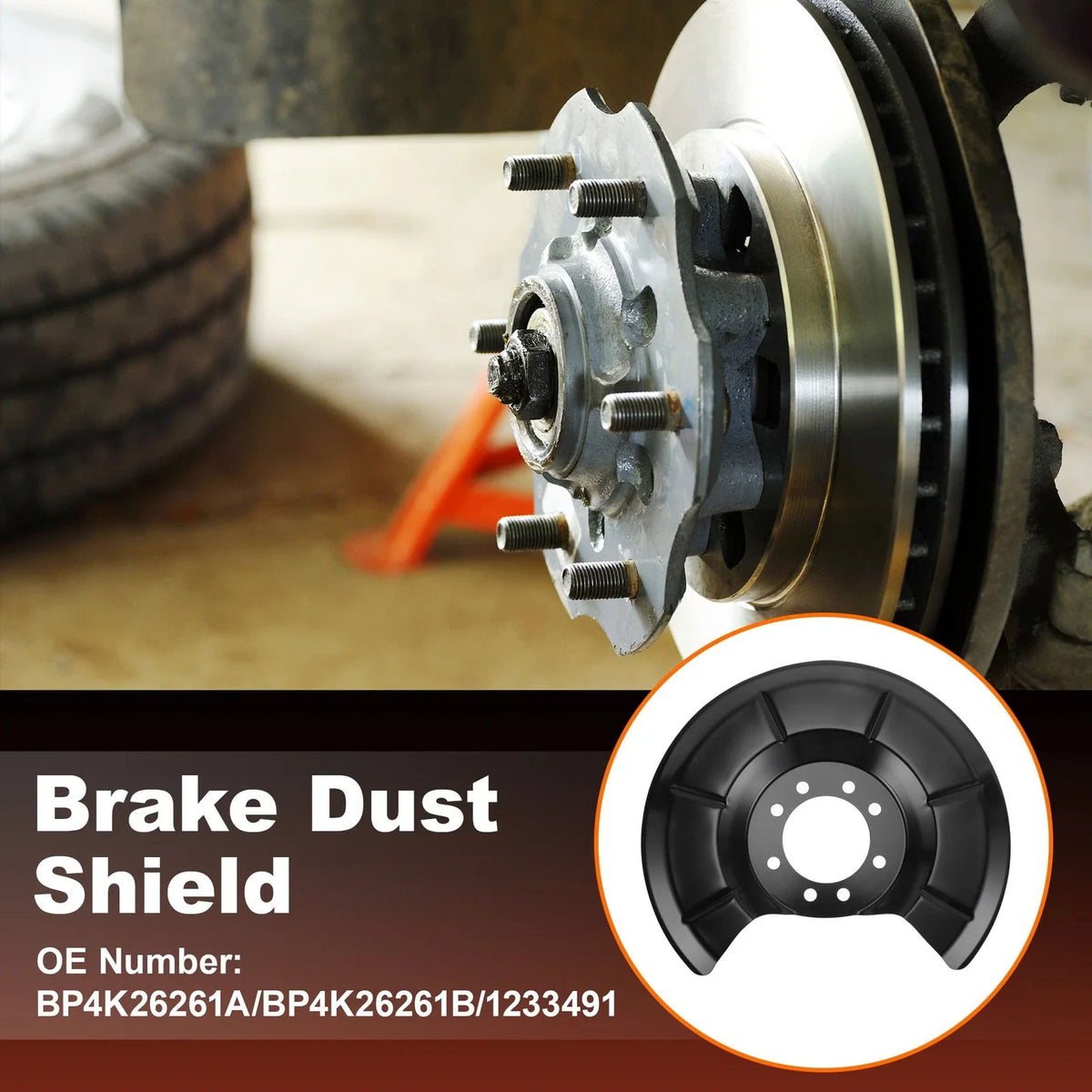 Wheel Brake Dust Shield for Mazda 3 (2004–2013) BP4K26261A/BP4K26261B