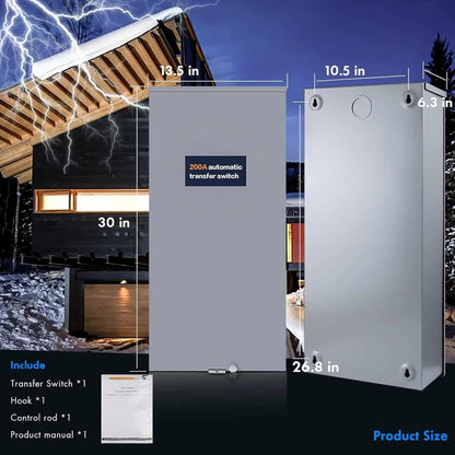 Automatic Transfer Switch 200 Amp for RXSW200A3 Generac (2000–2023)