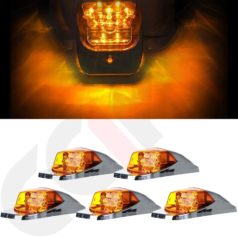 5X Mid Raised Cab Roof Marker Lights for Peterbilt 587 (2007–2023)