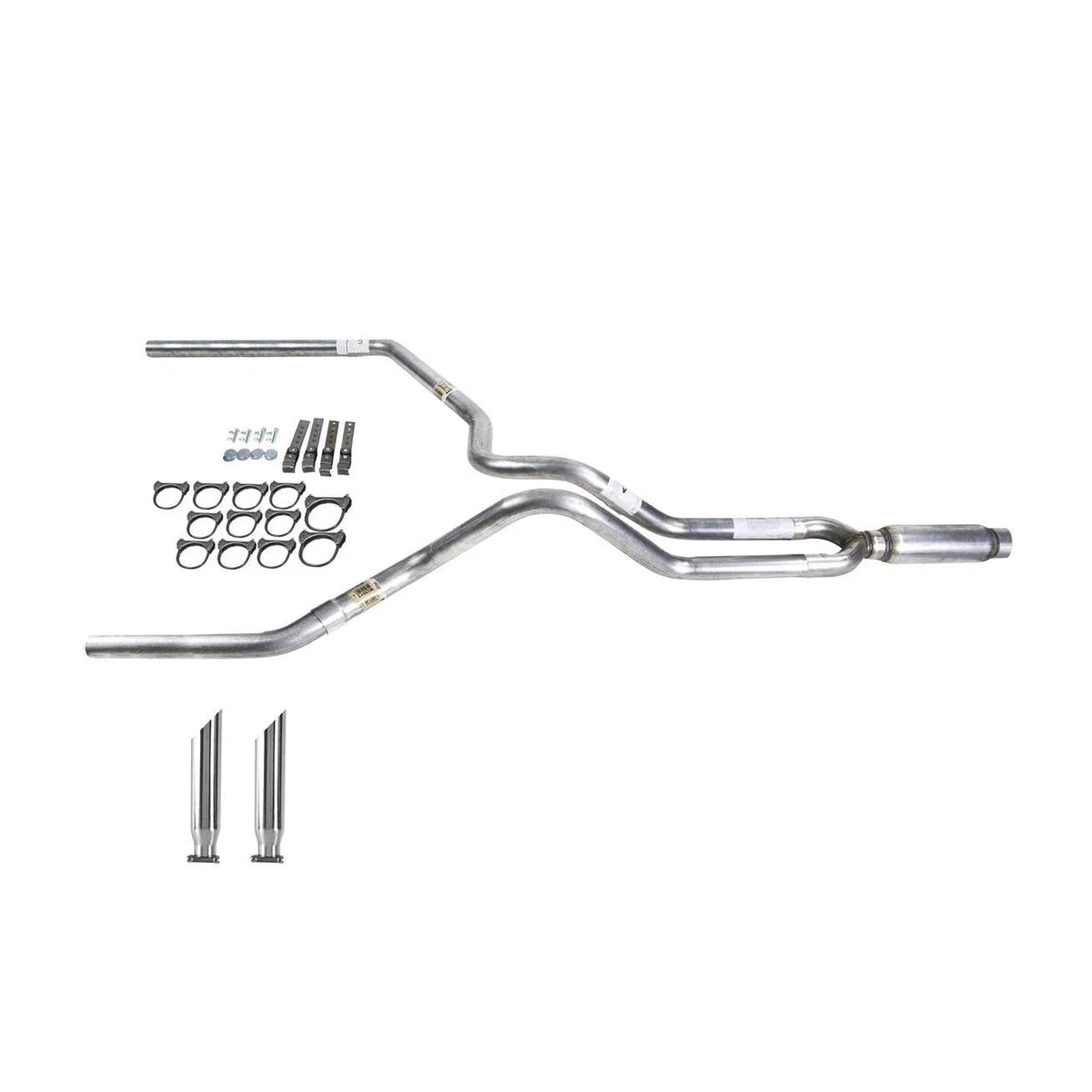 Dual Exhaust Pipe for Ram 1994–2001 with Glass Pack Muffler Tip