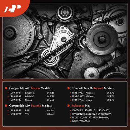 Serpentine Belt Compatible with Renault, Nissan, Porsche, Encore Alliance